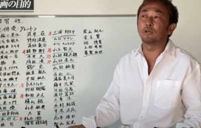 暴露予定リストを公表する東谷義和の画像